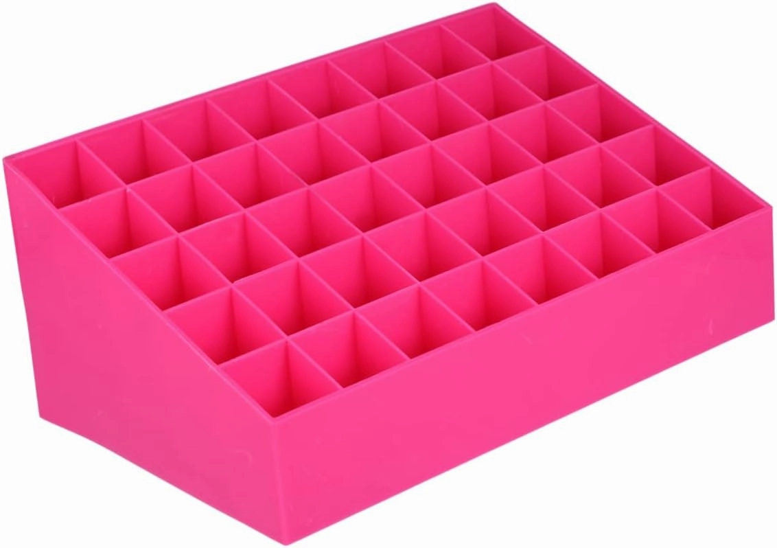 40 Slots Lipstick Storage Box Creative Makeup Organizer Jewelry Holder for Lipstick Nail Polish and Makeup Brush Storage for Home Shop