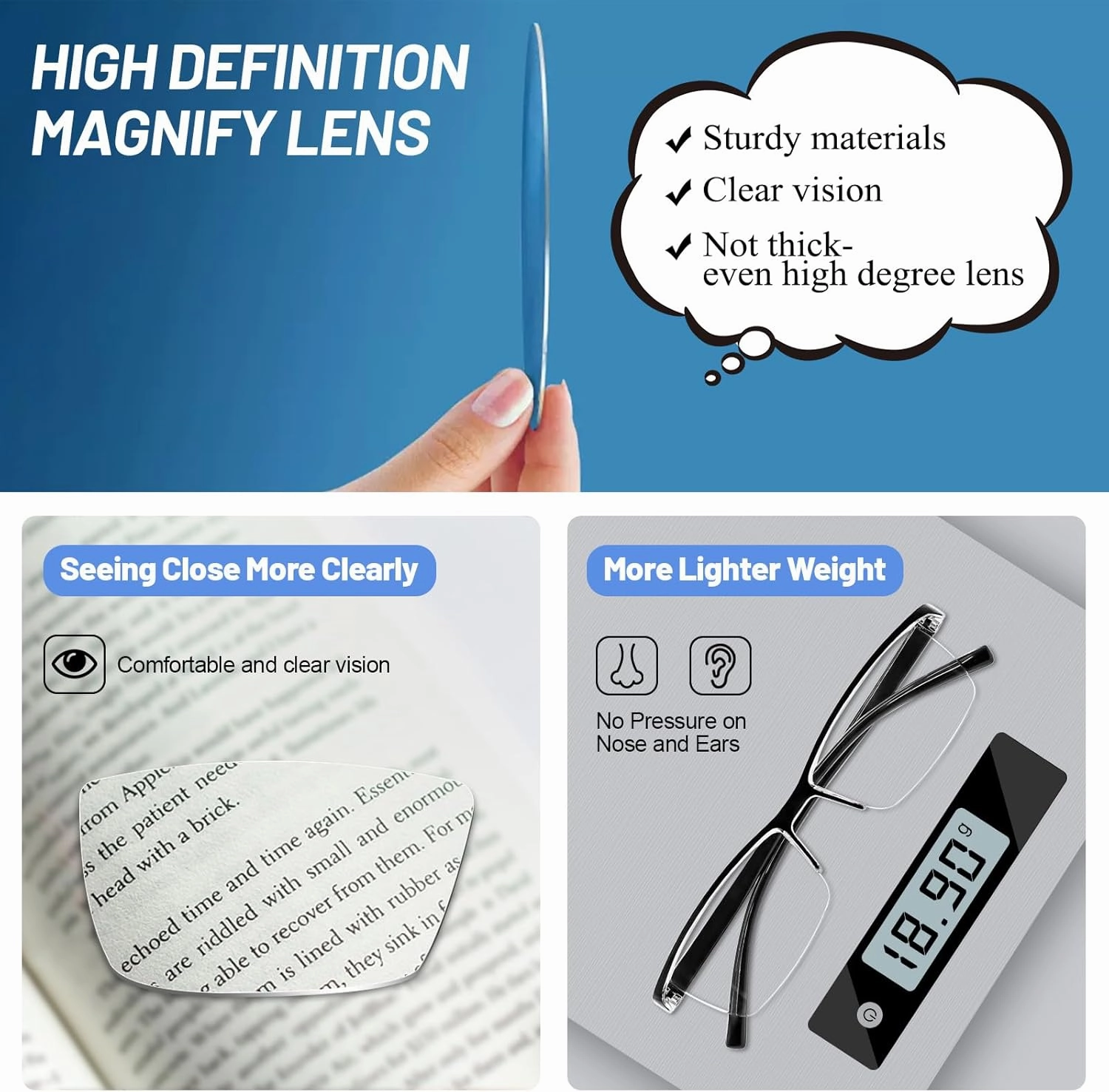 4 Pack Reading Glasses 1.75 for Women Men Blue Light Blocking Glare Filter Computer Readers 1.0 1.25 1.5 1.75 2.0 2.25 2.5 2.75 3.0 3.5 4.0 Black 175