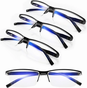 4 Pack Reading Glasses 1.75 for Women Men Blue Light Blocking Glare Filter Computer Readers 1.0 1.25 1.5 1.75 2.0 2.25 2.5 2.75 3.0 3.5 4.0 Black 175