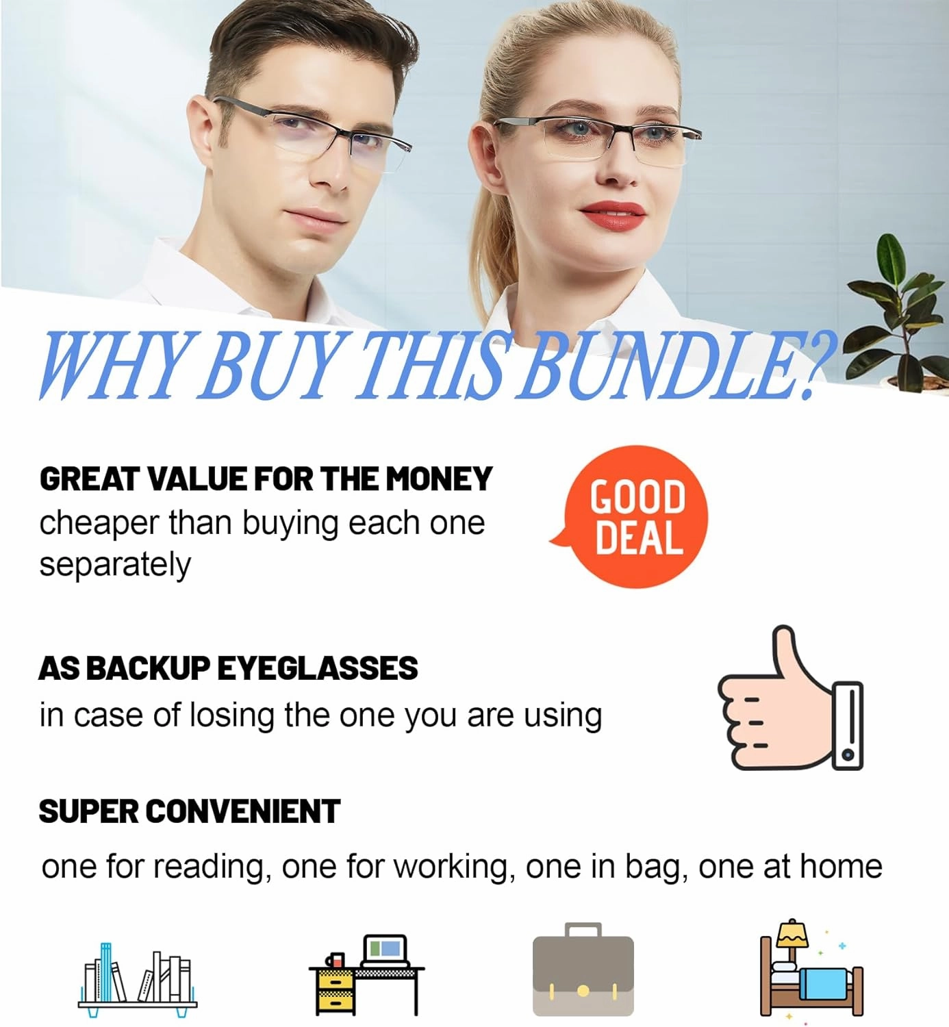 4 Pack Reading Glasses 1.75 for Women Men Blue Light Blocking Glare Filter Computer Readers 1.0 1.25 1.5 1.75 2.0 2.25 2.5 2.75 3.0 3.5 4.0 Black 175