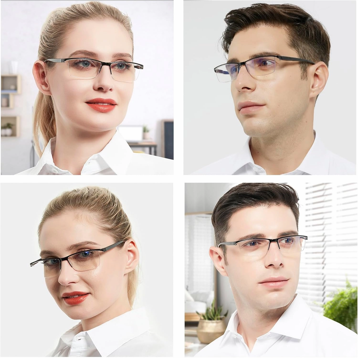4 Pack Reading Glasses 1.75 for Women Men Blue Light Blocking Glare Filter Computer Readers 1.0 1.25 1.5 1.75 2.0 2.25 2.5 2.75 3.0 3.5 4.0 Black 175