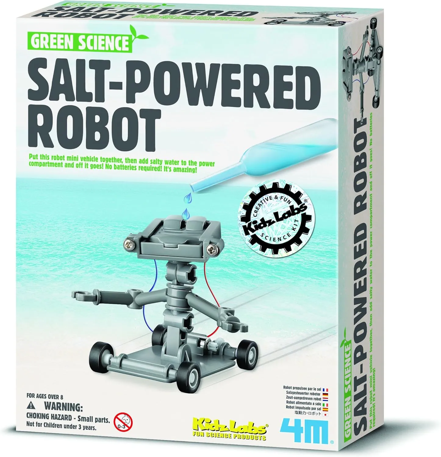 4M Great Gizmos Science Salt Water Power Robot (Green)