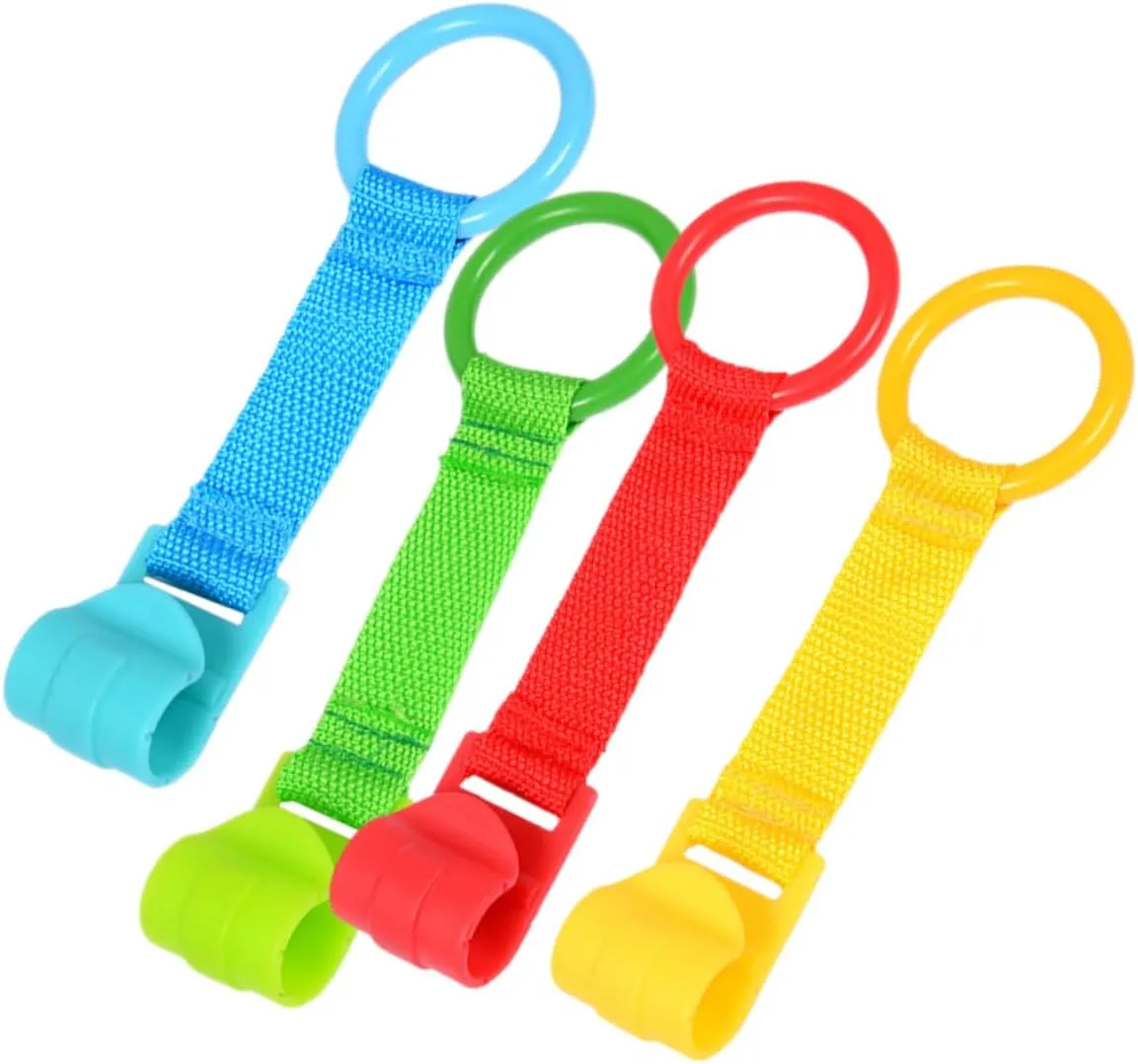 4sets Playpen Pull up Rings Baby Toddler Hand Pull Ring Baby Supplies Learning Tool 4pcs*4