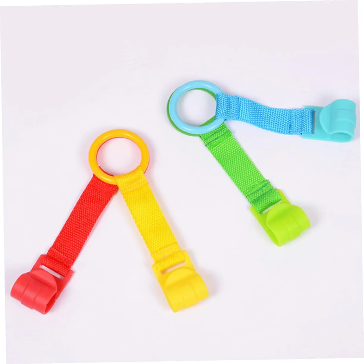 4sets Playpen Pull up Rings Baby Toddler Hand Pull Ring Baby Supplies Learning Tool 4pcs*4