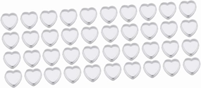 50Pcs Heart Shaped Empty Cosmetic Jars for Creams Skincare Samples and Eye Shadows Portable Storage Case for Travel and Home Use