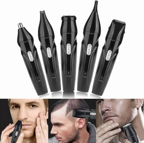 5 in 1 Electric Shaver Nose Ear Hair Trimmer USB Rechargeable Beard Trimmer Shaver Eyebrow Hair Remover Beard Hair Clipper Cut