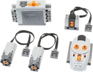 5Pcs Power-Function-Motor-Set Compatible with Technic-Parts.8881 Battery Box 8883 M Motor IR Receiver Controlled Set