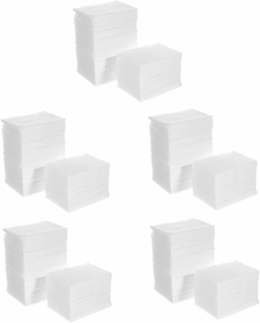 5sets Cotton Facial Pads Makeup Remover Soft Absorbent Rectangle for Women Girls 240pcs*5