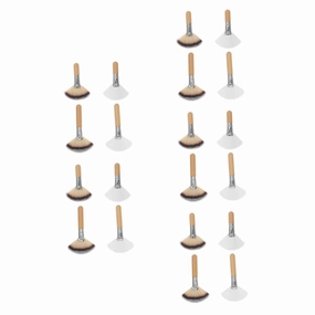 5sets Fluffy Fan Makeup Brush Set for Women Long Handle Facial Brush for Powder Foundation Blush Concealer Sturdy Handle Silky Touch 4pcs*5