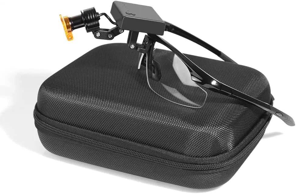 5W Portable Integrated Headlamp and Eyeglasses LED Headlight with Optical Filter for Binocular Loupes