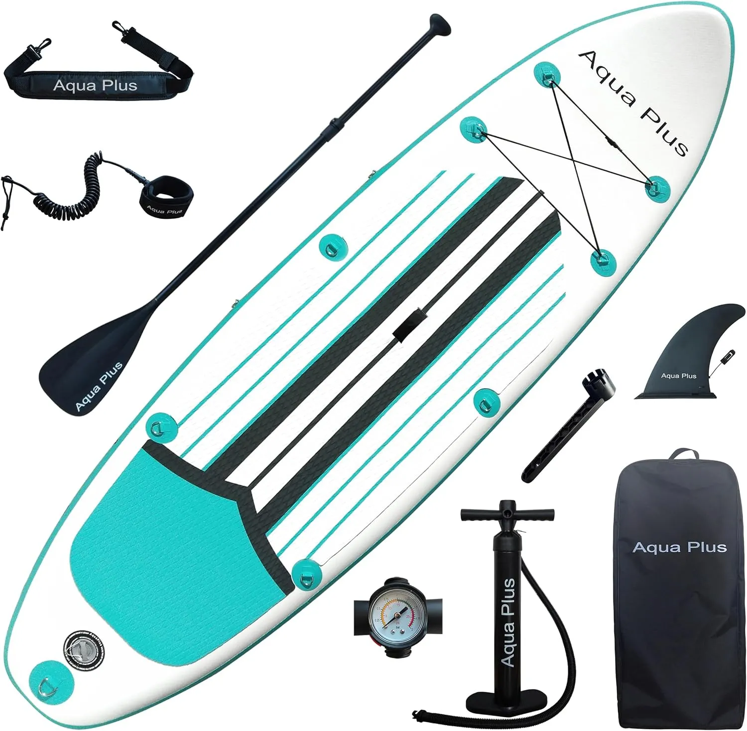 6inches Thick Inflatable SUP for All Skill Levels Stand Up Paddle Board,Paddle,Pump,ISUP Travel Backpack, Leash,Shoulder Strap,Youth,Adult Inflatable Paddle Board