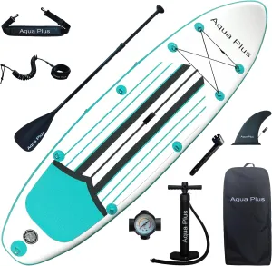 6inches Thick Inflatable SUP for All Skill Levels Stand Up Paddle Board,Paddle,Pump,ISUP Travel Backpack, Leash,Shoulder Strap,Youth,Adult Inflatable Paddle Board
