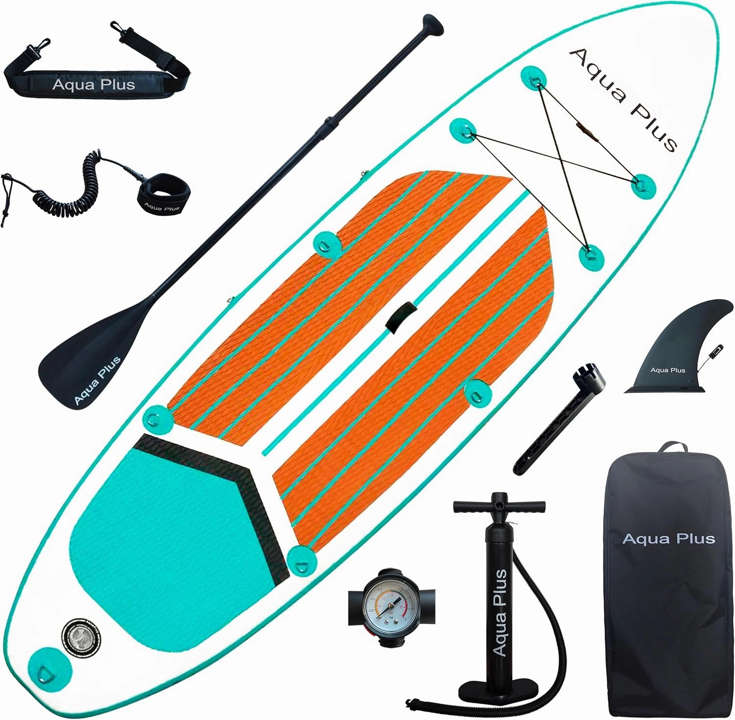 6inches Thick Inflatable SUP for All Skill Levels Stand Up Paddle Board,Paddle,Pump,ISUP Travel Backpack, Leash,Shoulder Strap,Youth,Adult Inflatable Paddle Board
