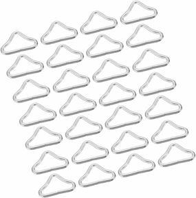 70pcs Trampoline Triangle Buckles V Ring Replacement Hardware Weatherproof Metal Connectors for Quick Setup and Strong Stability for Outdoor Use