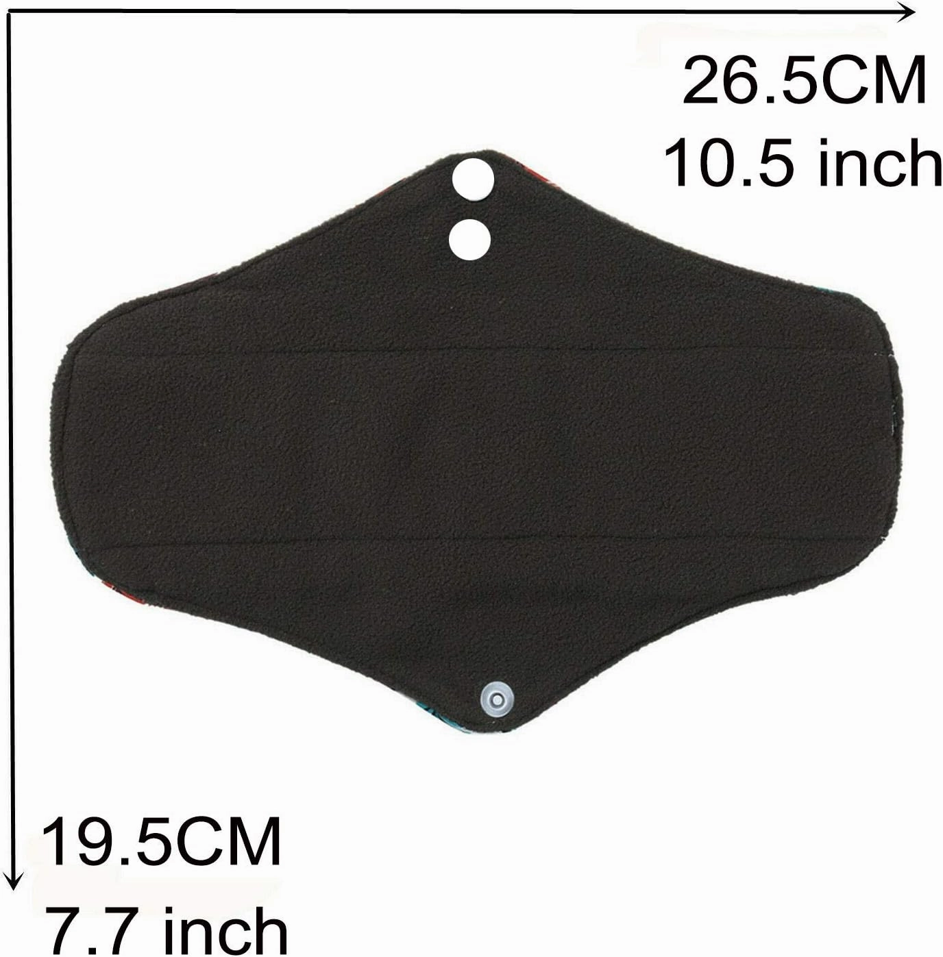 7PCS Pack Washable Cloth Pads Including 6PCS Heavy Flow Feminine Hygiene Bamboo Charcoal Cloth Mama Reusable Menstrual Pads Reusable Sanitary Napkins Pad   1PC Mini Wet Bag