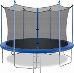 8FT 10FT 12FT 14FT Trampoline with Enclosure Net Outdoor Jump Rectangle Trampoline - ASTM Approved-Combo Bounce Exercise Trampoline PVC Spring Cover Padding for Kids and Adults