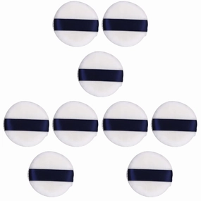 9pcs Fluffy Puff for Makeup Soft Dual-sided Velour Applicators for Loose Foundation Blusher and Highlighter for Both Use