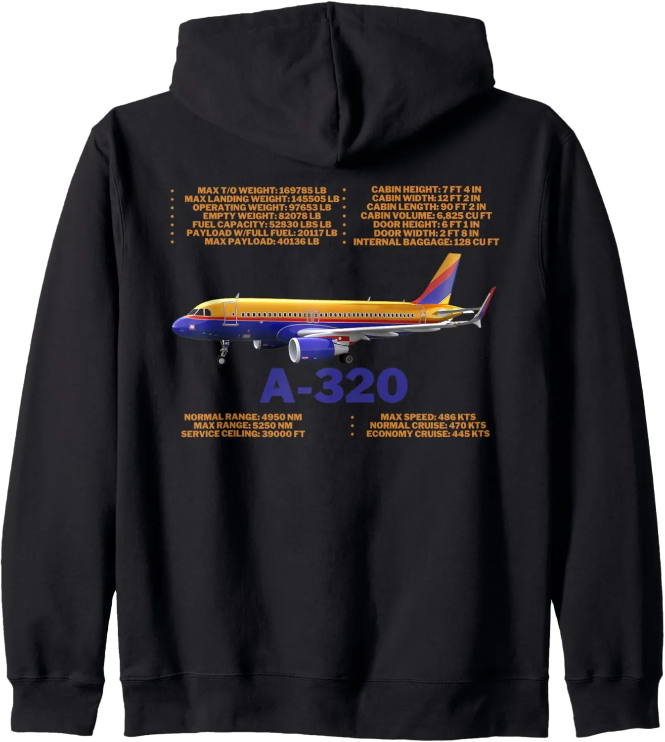 A-320 Airplane Aviation Jet ! 320 Zip Hoodie