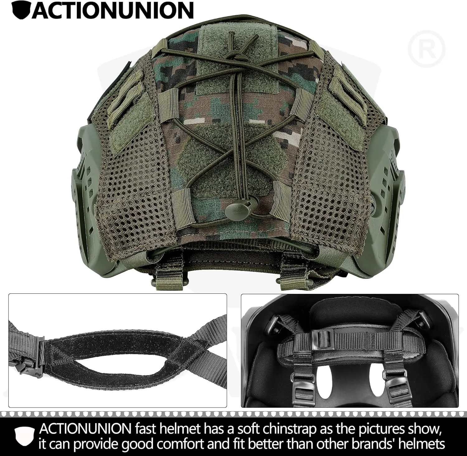 ACTIONUNION Airsoft Helmet Set PJ Type Tactical Paintball Helmet