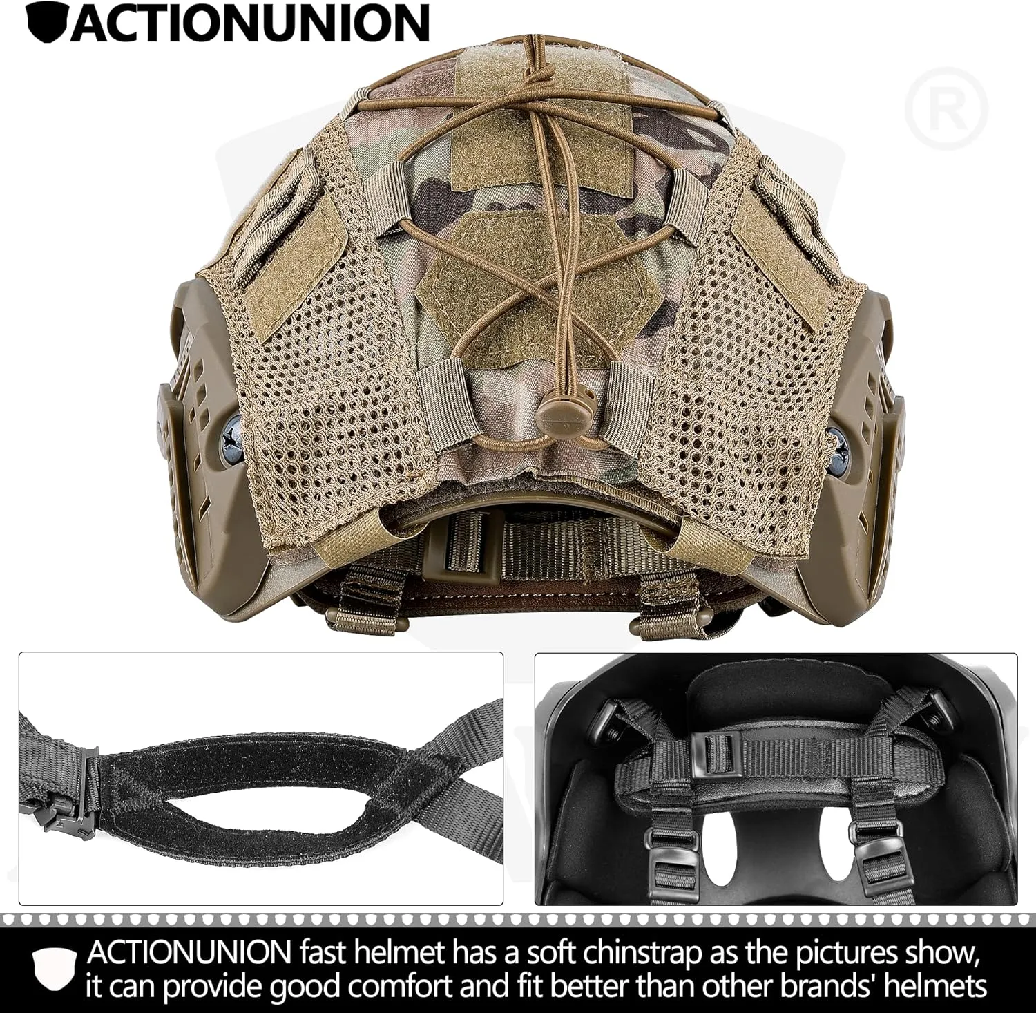 ACTIONUNION Airsoft Helmet Set PJ Type Tactical Paintball Helmet