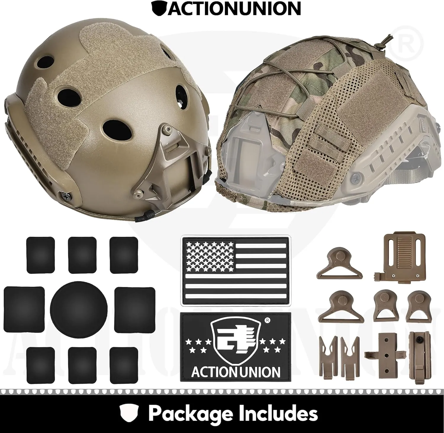 ACTIONUNION Airsoft Helmet Set PJ Type Tactical Paintball Helmet