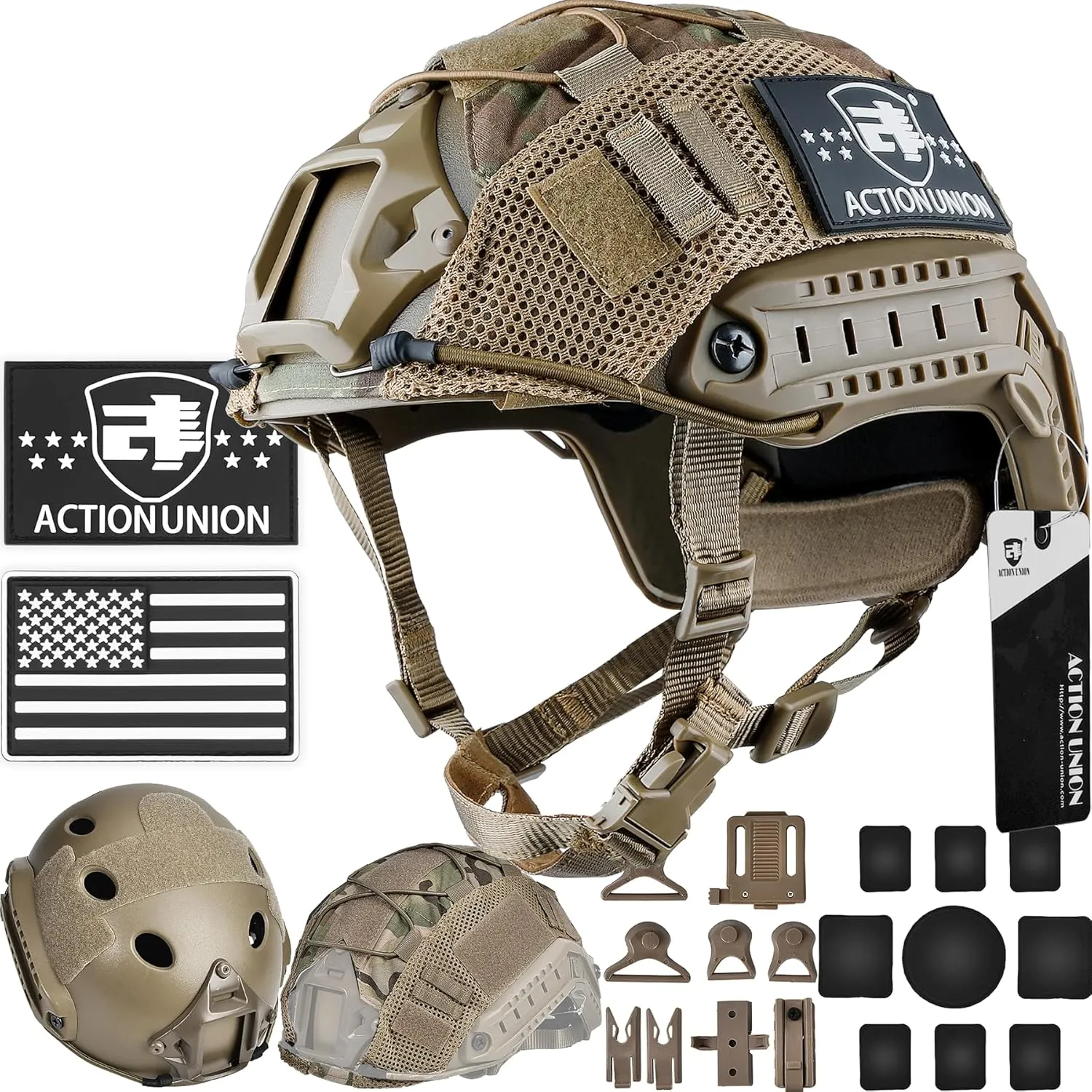 ACTIONUNION Airsoft Helmet Set PJ Type Tactical Paintball Helmet