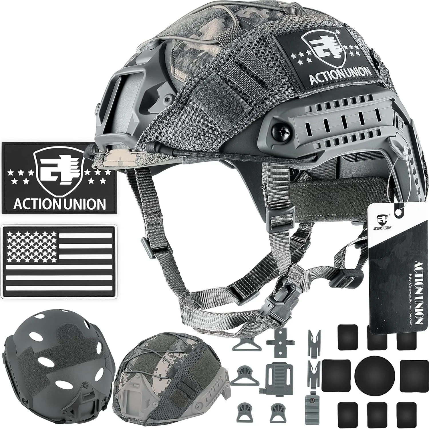 ACTIONUNION Airsoft Helmet Set PJ Type Tactical Paintball Helmet