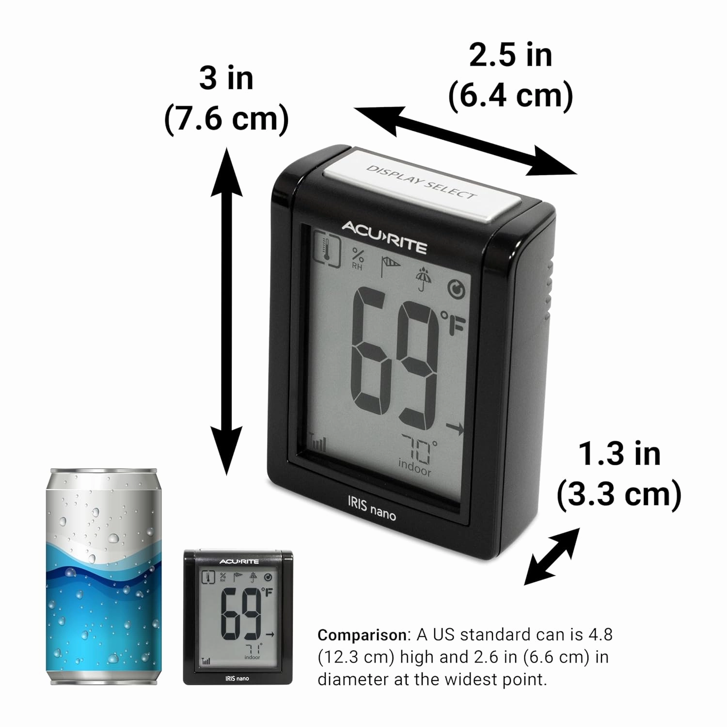AcuRite Wireless Nano Display for AcuRite Iris® Home Weather Station (06090)