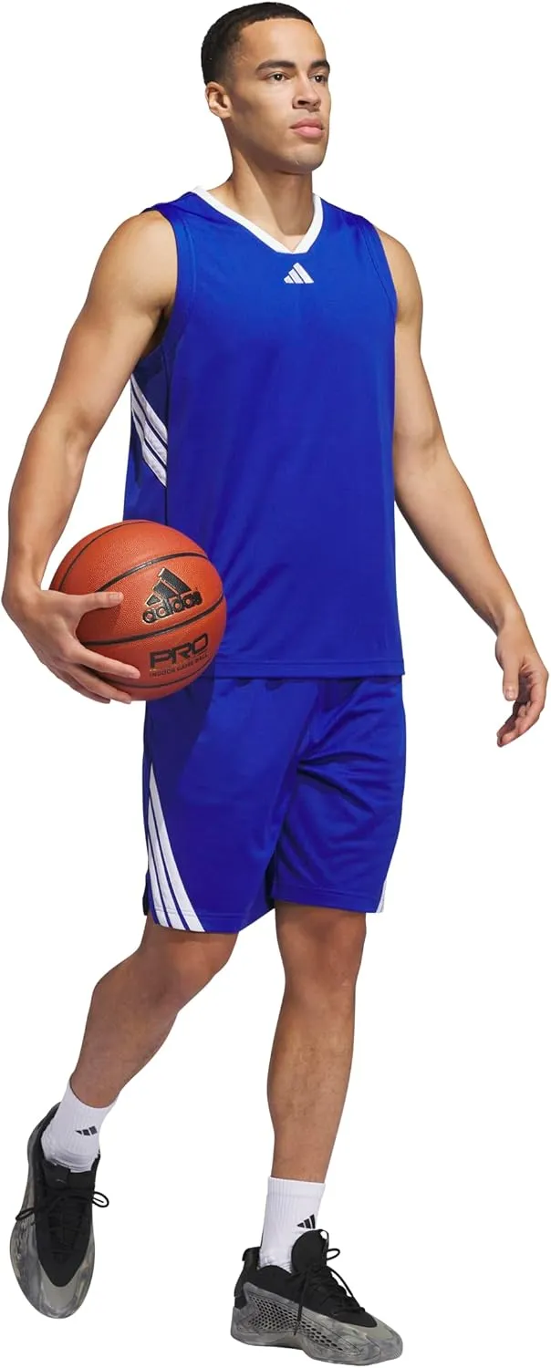 adidas Men's Basketball Legends 3-Stripes Tank Top