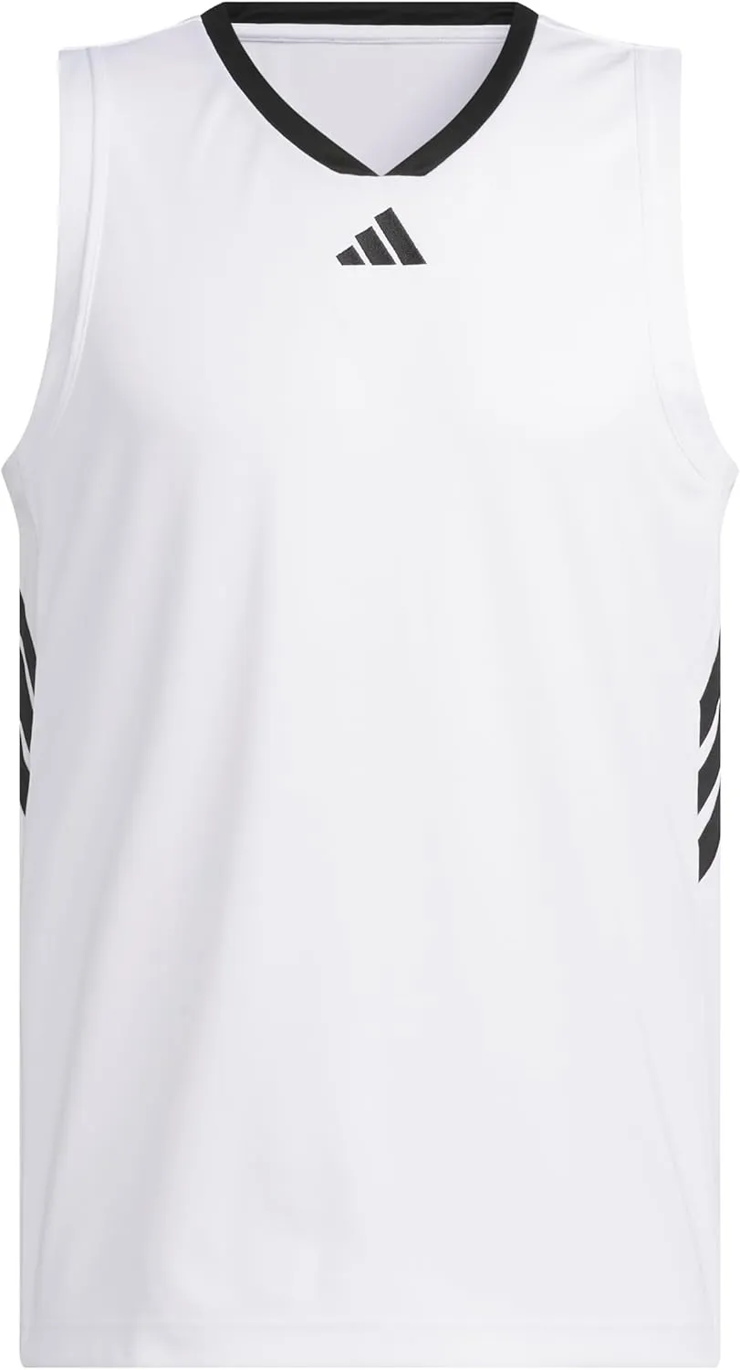 adidas Men's Basketball Legends 3-Stripes Tank Top