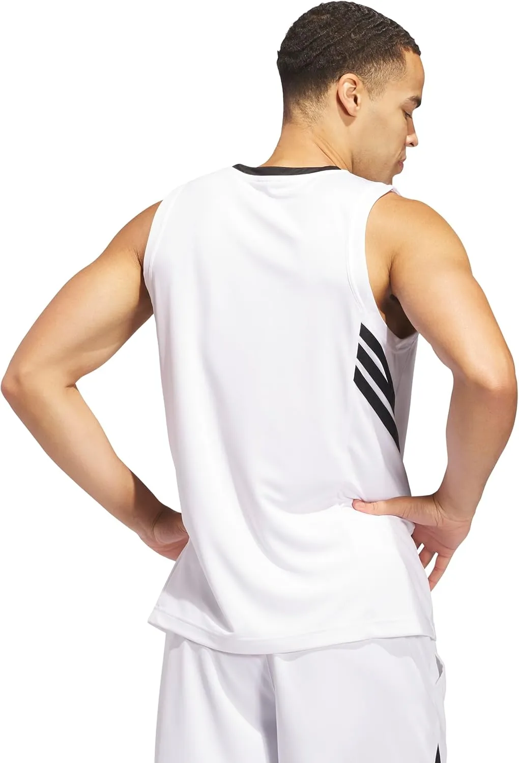 adidas Men's Basketball Legends 3-Stripes Tank Top