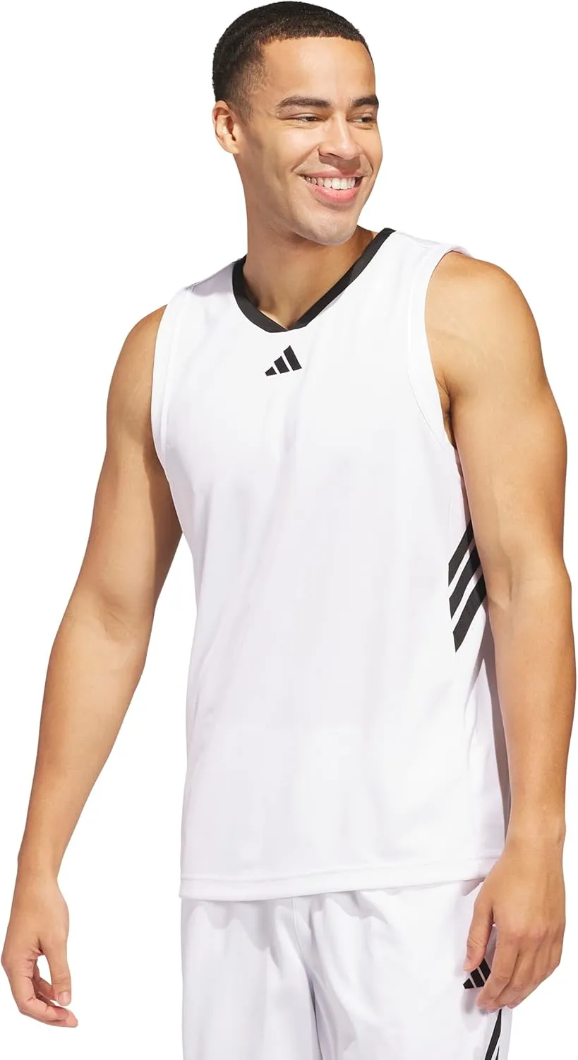 adidas Men's Basketball Legends 3-Stripes Tank Top