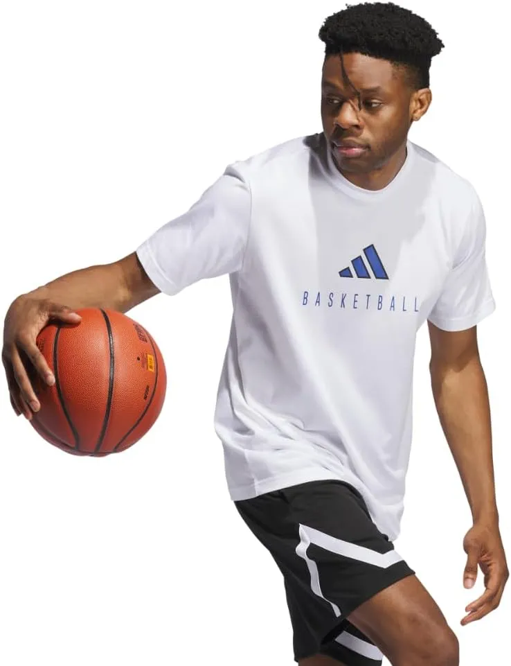 adidas Men's Worldwide Hoops Logo Performance Graphic T-Shirt