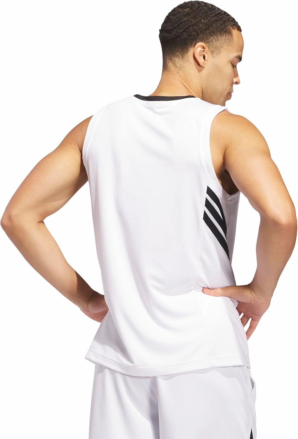 adidas Men's Basketball Legends 3-Stripes Tank Top