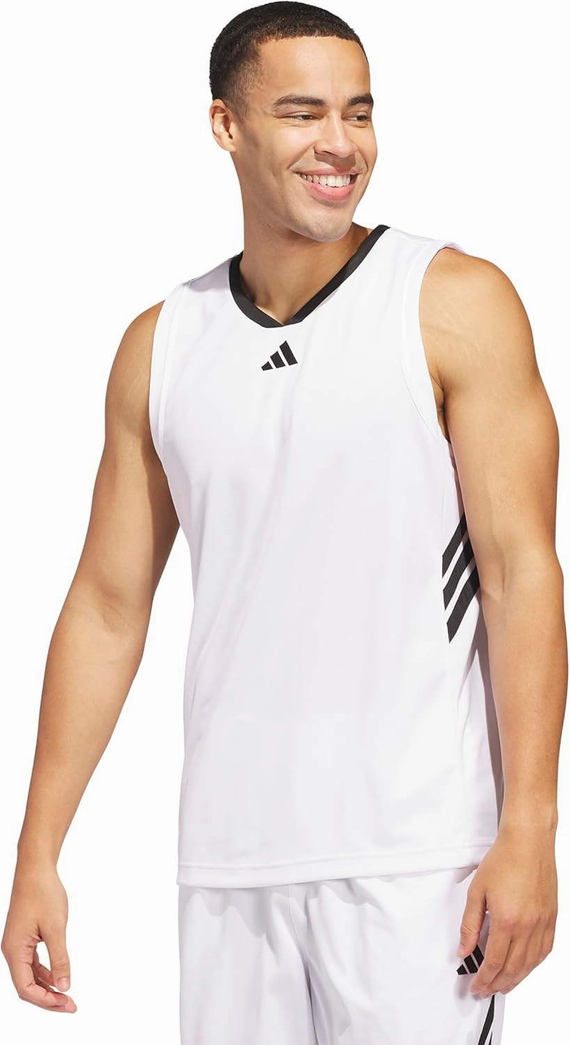 adidas Men's Basketball Legends 3-Stripes Tank Top
