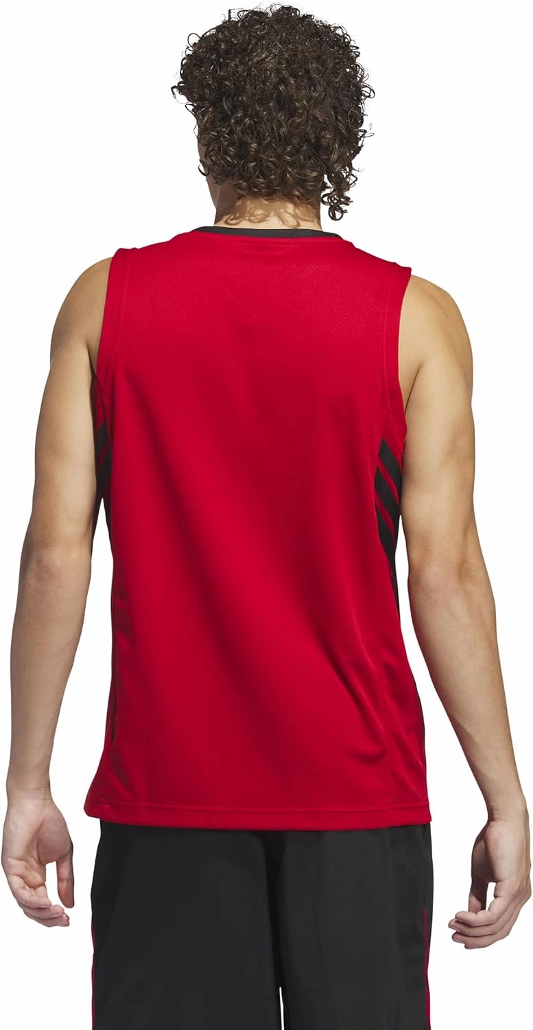 adidas Men's Basketball Legends 3-Stripes Tank Top