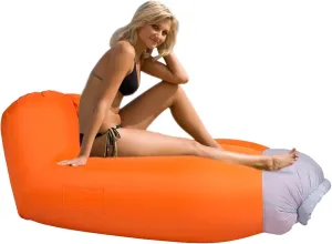 Adjustable Backrest Air Bed Sofa Inflatable Portable Hangout Sofa with Carry Bag Perfect for Camping Park Hiking Travelling Picnics Pool Music Festivals