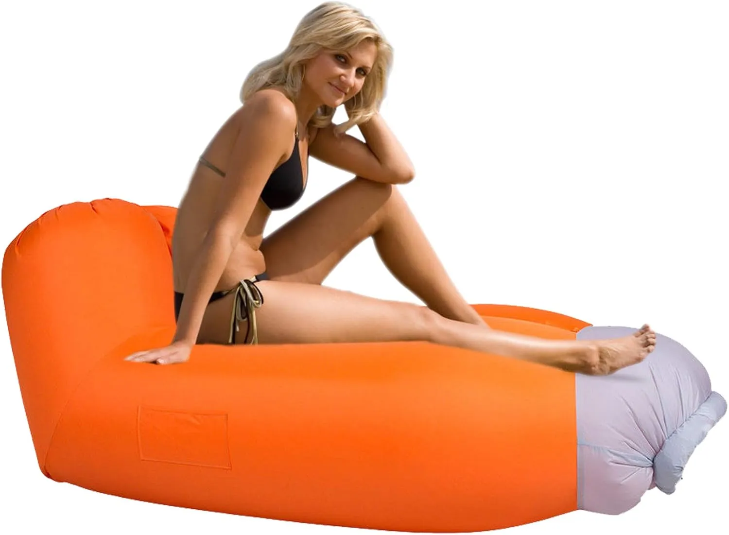Adjustable Backrest Air Bed Sofa Inflatable Portable Hangout Sofa with Carry Bag Perfect for Camping Park Hiking Travelling Picnics Pool Music Festivals