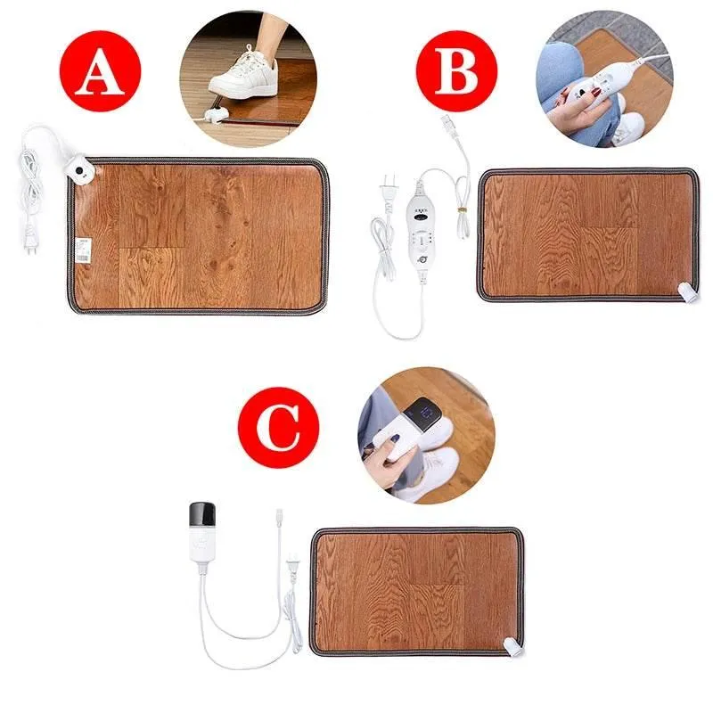 Adjustable Leather Foot Warmer Mat - Heated Comfort Mat