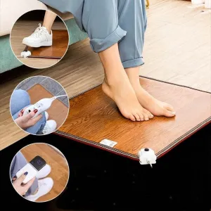 Adjustable Leather Foot Warmer Mat - Heated Comfort Mat