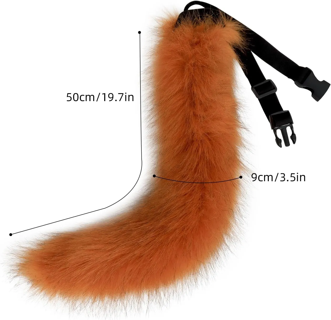 Adolala Faux Fur Fox Tail Cat Wolf Cosplay Costume Set Plush Mask Fluffy Paw Gloves Halloween Christmas Party for Girls Women