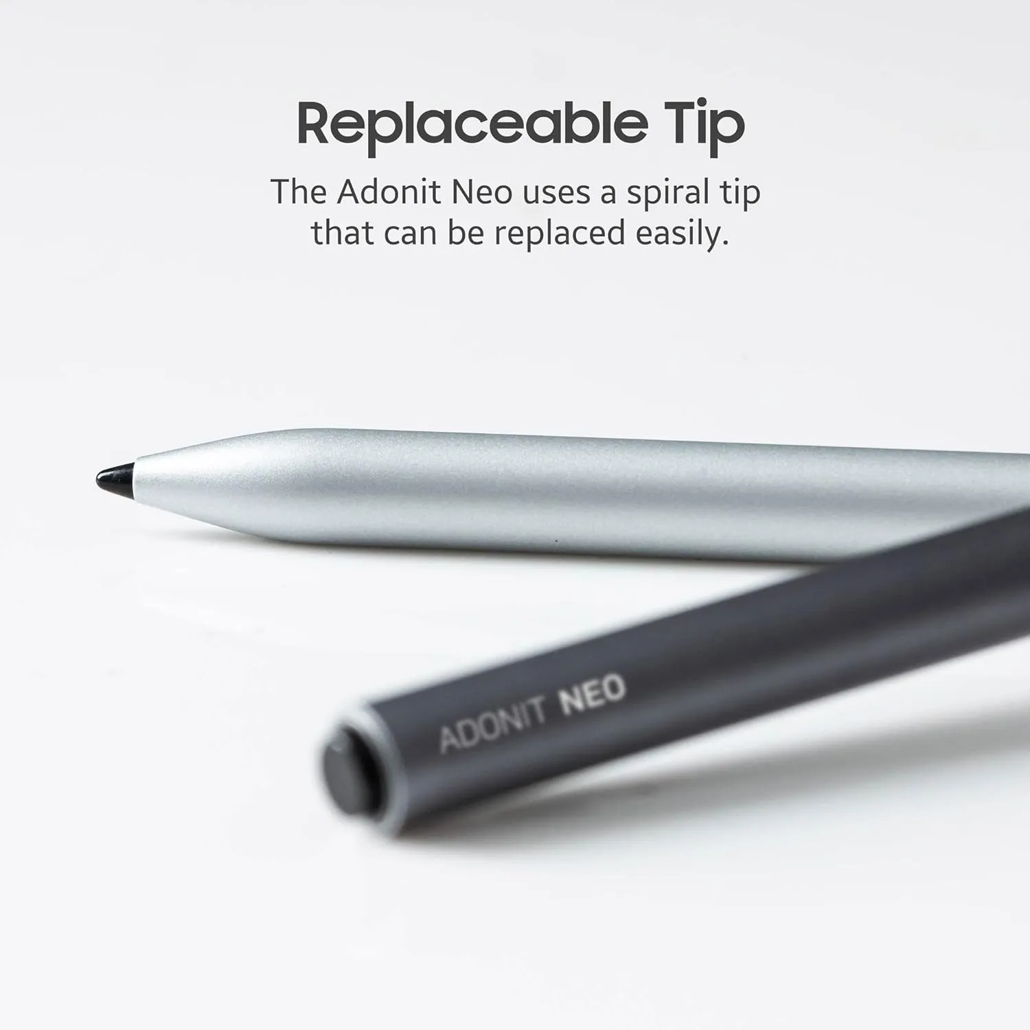 Adonit Neo(Matte Silver) Magnetically Attachable iPad Pen Palm Rejection Pencil for Writing/Drawing Stylus Compatible w iPad Air 4th/3rd gen, iPad Mini 6/5th gen, iPad 9/8/7/6th gen, iPad Pro 11/12.9"