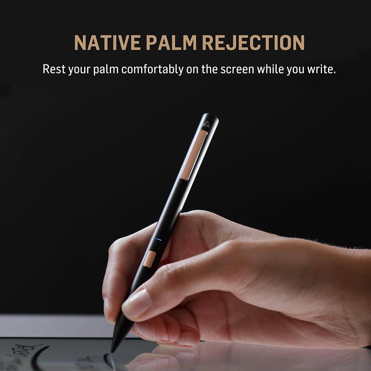 Adonit Note (Black) Stylus Pen for iPad Writing/Drawing with Palm Rejection, Active Pencil Compatible with iPad Air 4/3rd gen, iPad mini 6/5th gen, iPad 9/8/7/6th gen, iPad Pro (2018-2021),11/12.9"
