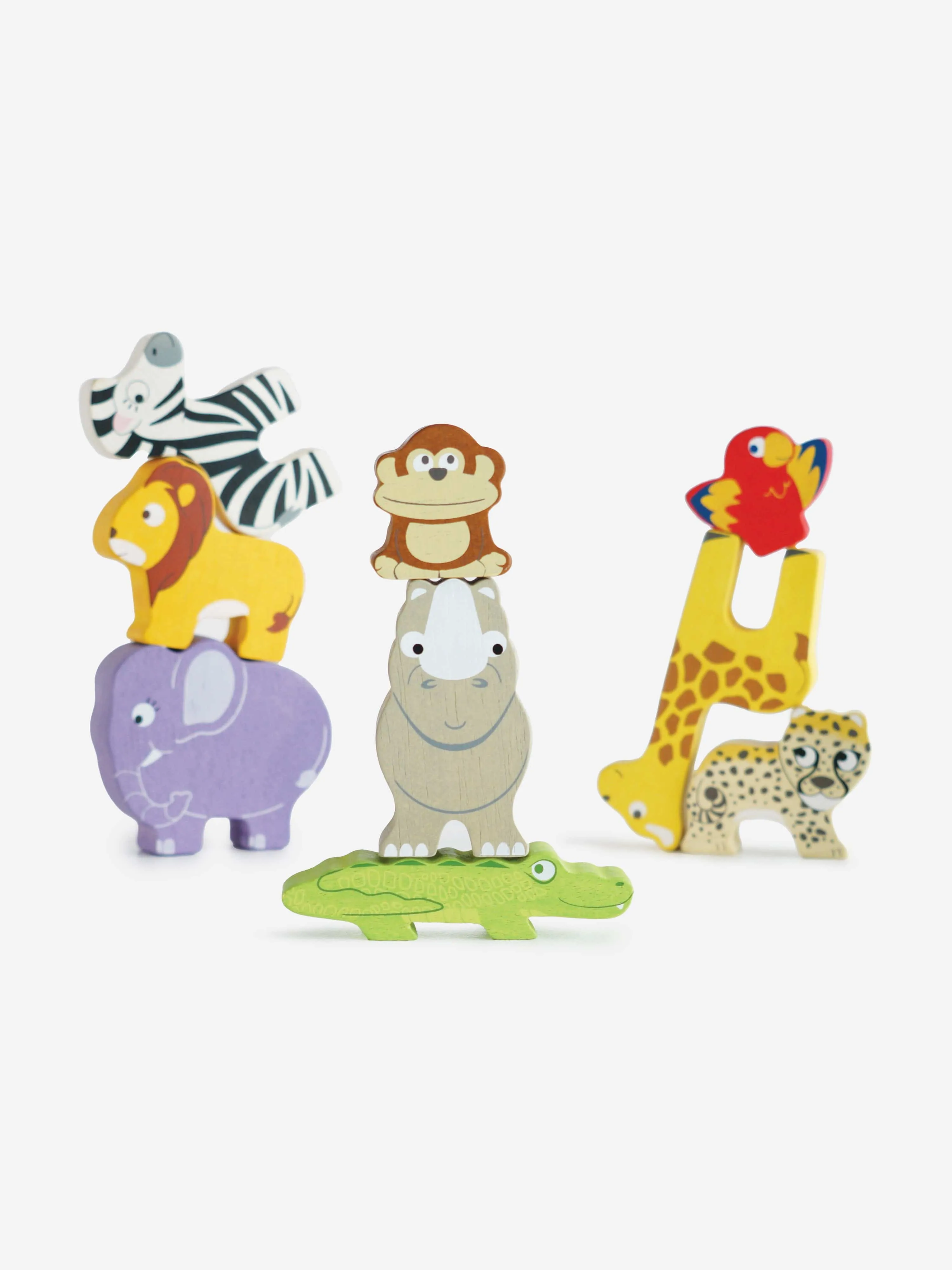 Africa Stacking Animals & Bag-10 Piece (W:7 x D:2 x H:6cm)