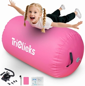 Air Roller Gymnastics Barrel Inflatable Tumbling Roller Air Octagon Mat for Backhandspring Training Home Use