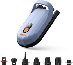 AIRBANK Rechargeable SUP Pump Whale Shark Pro, 7800mAh Battery, Fast Inflation & Deflation Paddle Board Pump 20PSI, Auto-Off Air Pump for Kayak, Inflatables, Boats, Kite Wings, Mattress