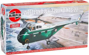 Airfix Vintage Classics Westland Whirlwind Helicopter HAS.22 1:72 Royal Navy Military Aviation Plastic Model Kit A02056V