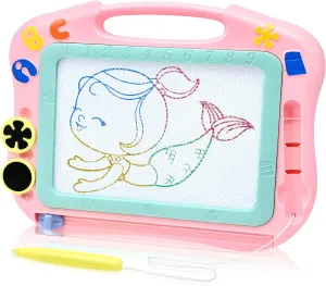 AiTuiTui Magnetic Drawing Board Toddler Toys for 3 4 5 Years Old, Travel Size Erasable Doodle Sketching Writing Pad for Kids in Car, Early Education Learning Skill Development Toddler Toys