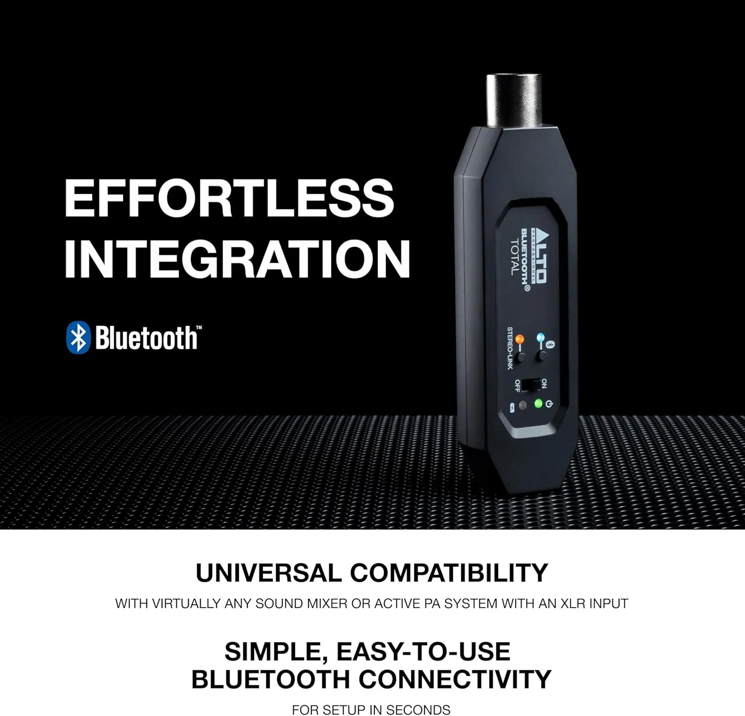 ALTO Bluetooth Total 2 - XLR Equipped Rechargeable Bluetooth Receiver For Mixing Desk / Audio Mixer Setups and Active PA systems