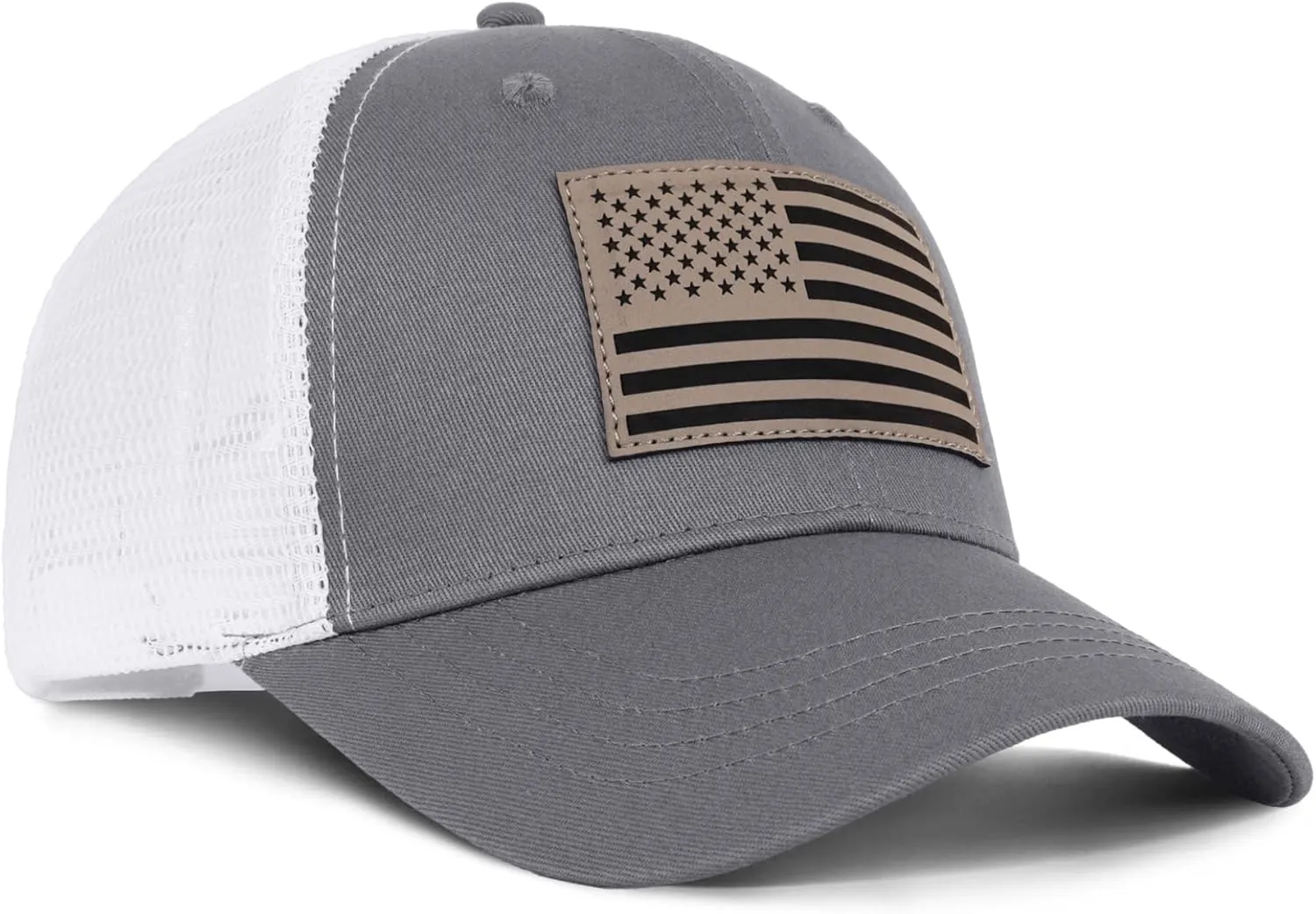 American Flag Trucker Hat - Snapback Hats for Men Women Baseball Cap - Breathable Mesh & Adjustable Fit for Casual Wear